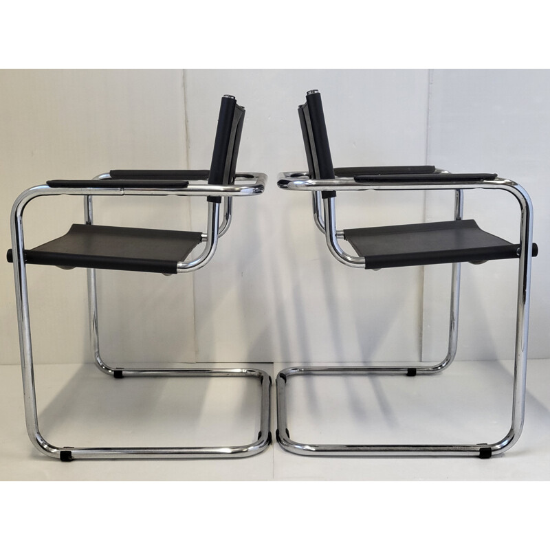 Set of 4 vintage S33 cantilever chairs by Mart Stam