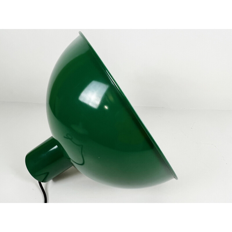Danish vintage green Maxi Bunker pendant lamp by Jo Hammerborg for Fog and Morup, 1970s