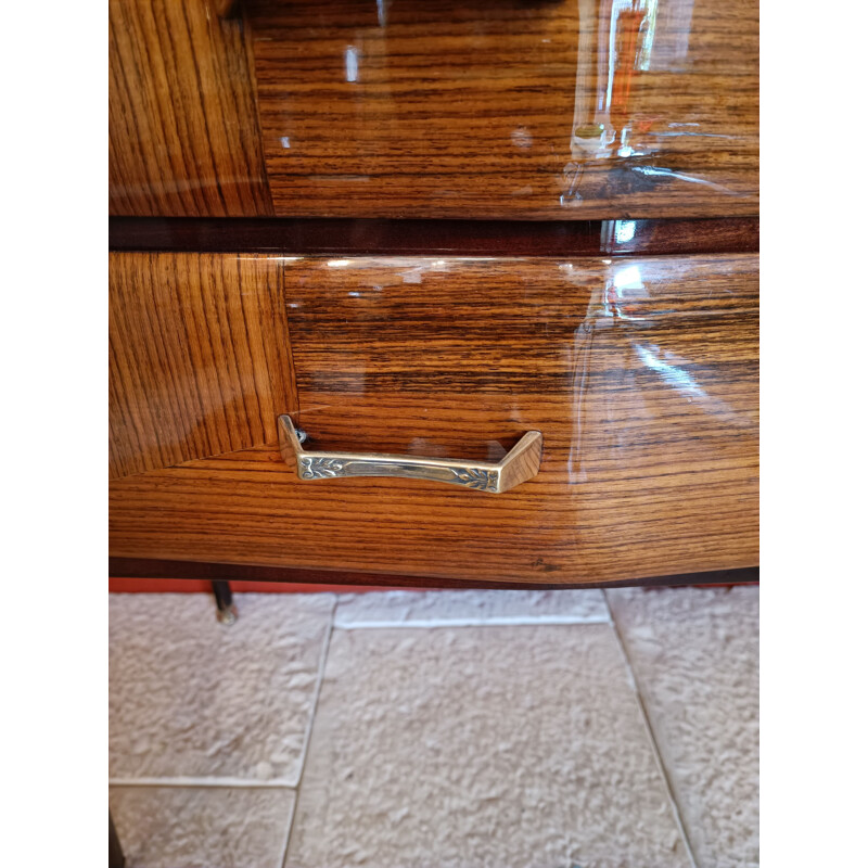 Vintage rosewood chest of drawers, Italy 1950