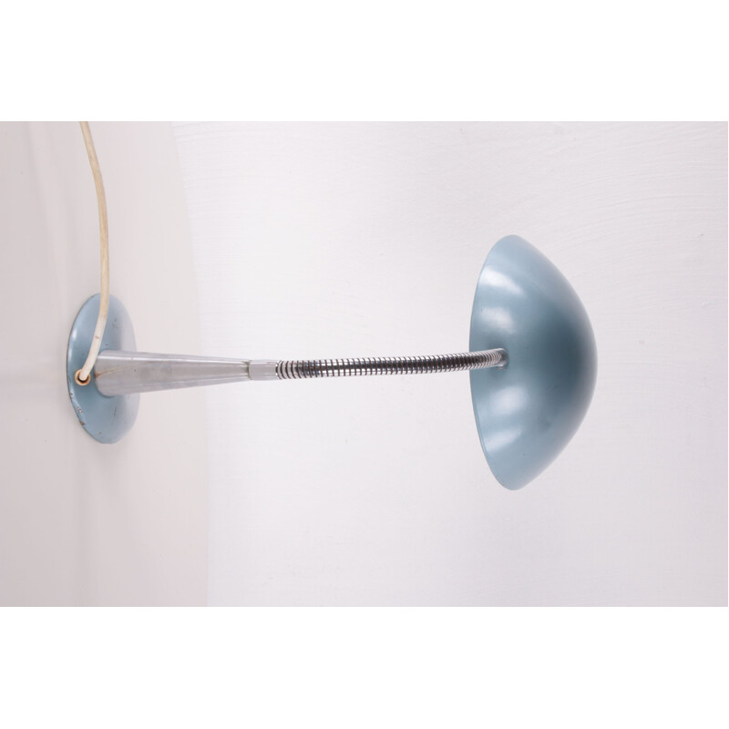 Vintage steel blue desk lamp by Greta Grossmann, 1950s