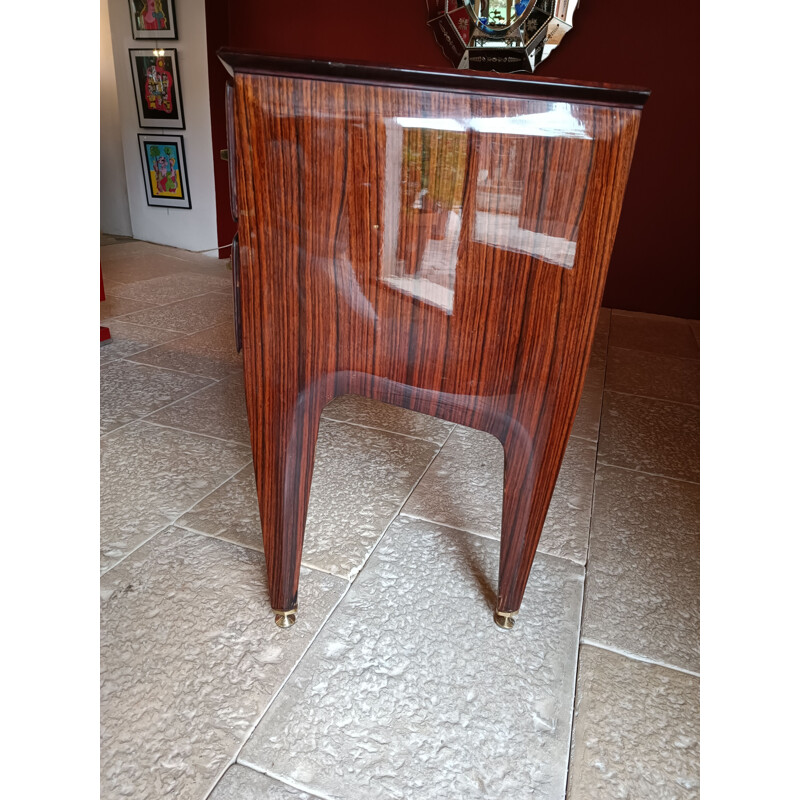 Commode longue vintage en palissandre, Italie 1950