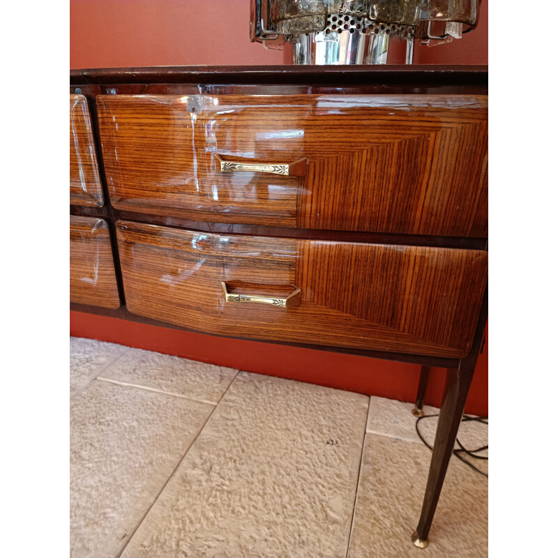 Vintage rosewood chest of drawers, Italy 1950