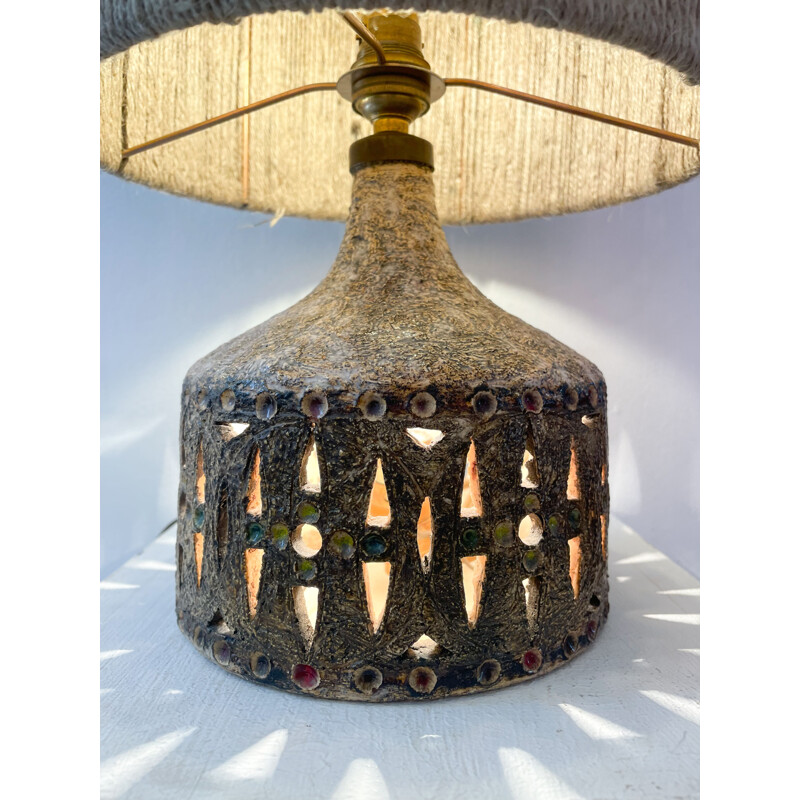 Lámpara de sobremesa vintage de cerámica de Georges Pelletier, 1960