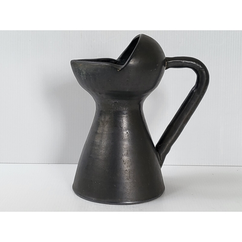 Vintage black pitcher, 1950s