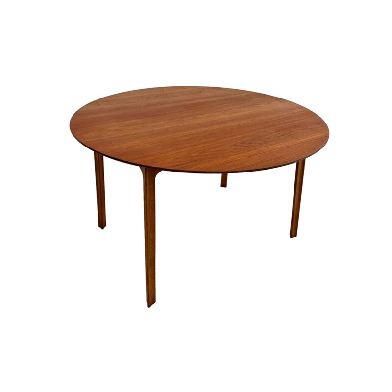 Vintage round teak table Grand Prix by Arne Jacobsen for fritz hansen, 1957