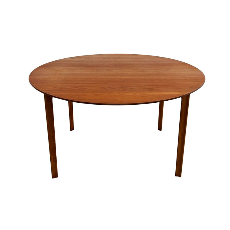 Vintage round teak table Grand Prix by Arne Jacobsen for fritz hansen, 1957