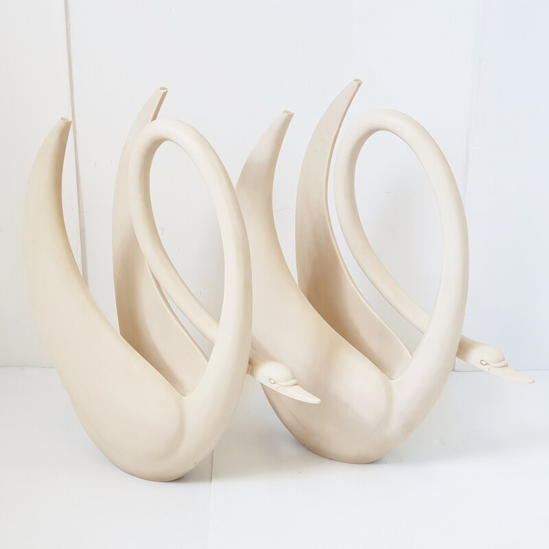 Vintage swan console legs by Jansen, 1970