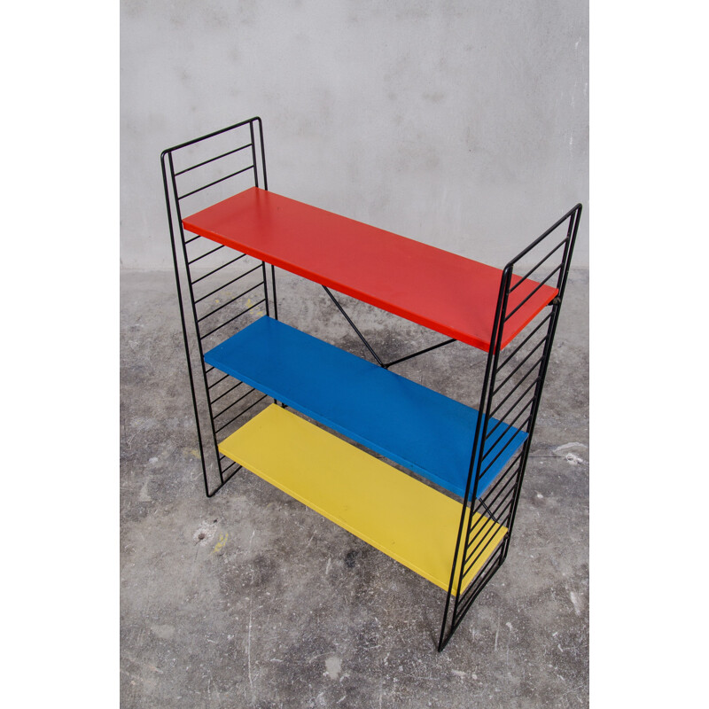 Vintage metal shelves by A.D Dekker for Tomado, 1948