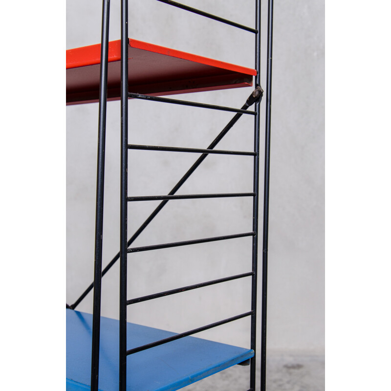 Vintage metal shelves by A.D Dekker for Tomado, 1948