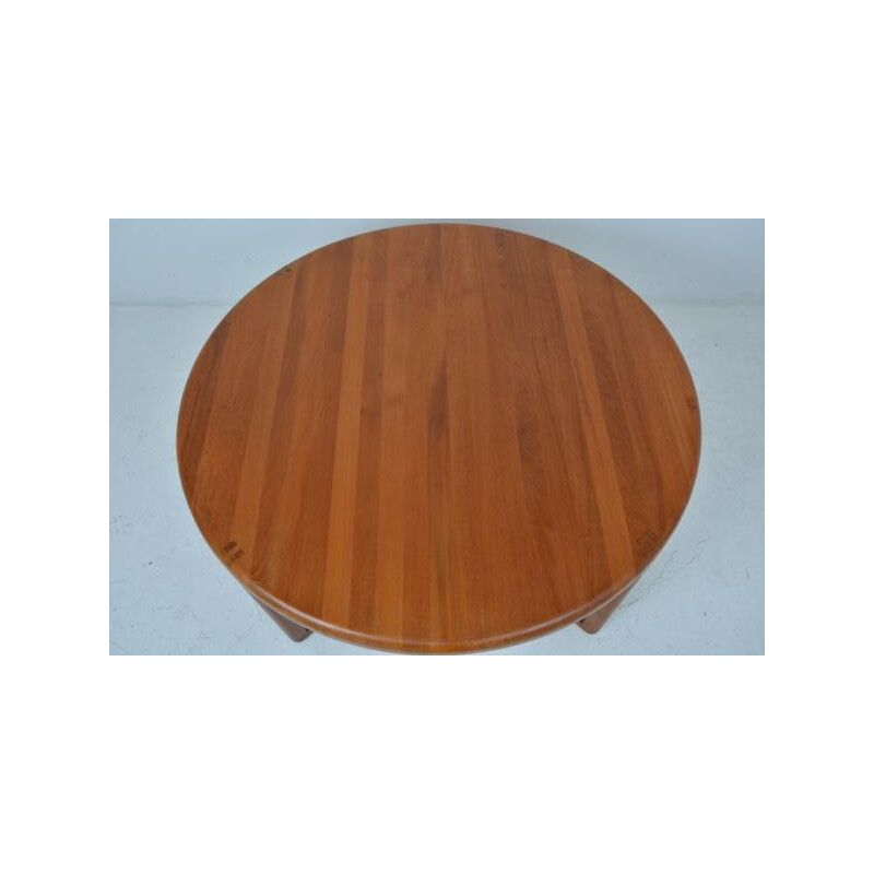 Large Scandinavian round coffee table - 1960s