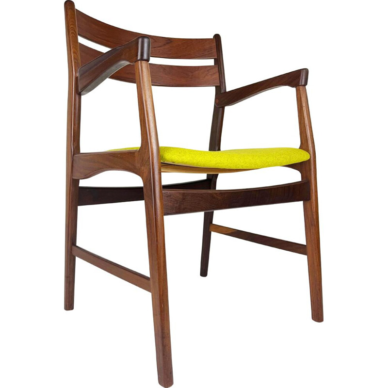 fauteuil danois vintage - jaune 1960