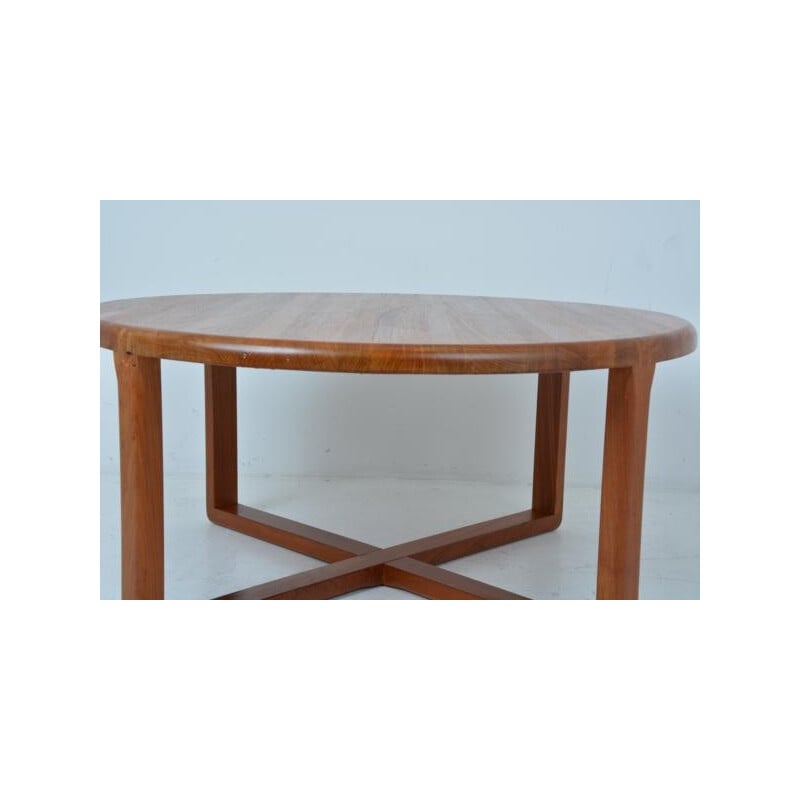 Large Scandinavian round coffee table - 1960s