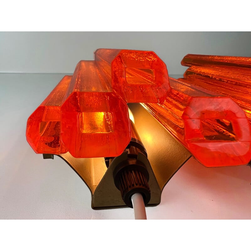 Pair of vintage vintage Brutalist Danish wall lamps by Claus Bolby for Cebo Industri, 1970s