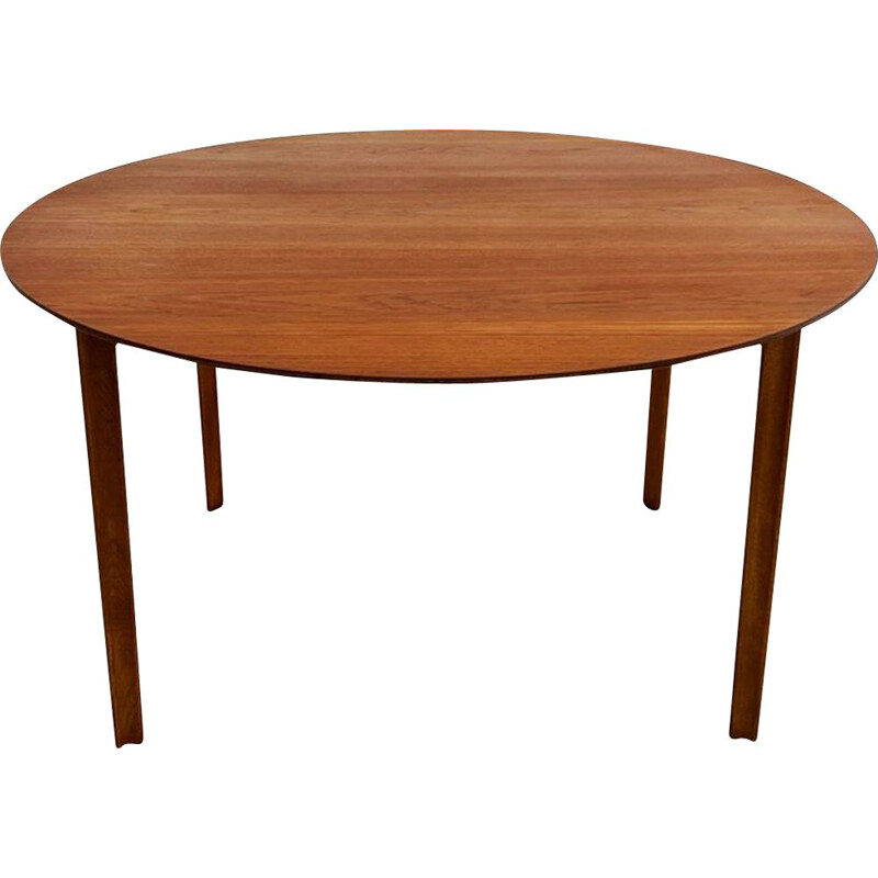 Tavolo rotondo vintage Grand Prix in teak di Arne Jacobsen per Fritz Hansen, 1957