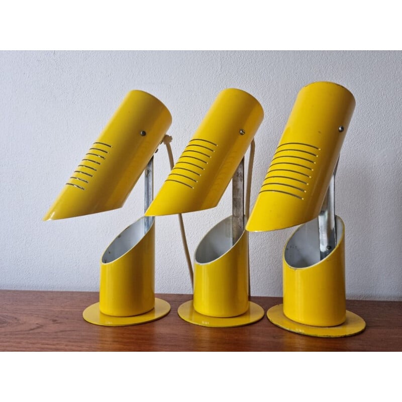 Set of three vintage Napako lamps, 1970s