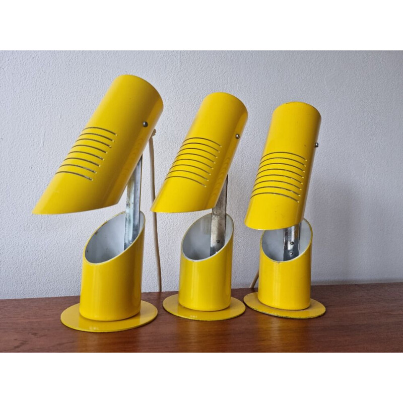 Set of three vintage Napako lamps, 1970s