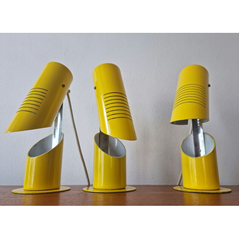 Set of three vintage Napako lamps, 1970s