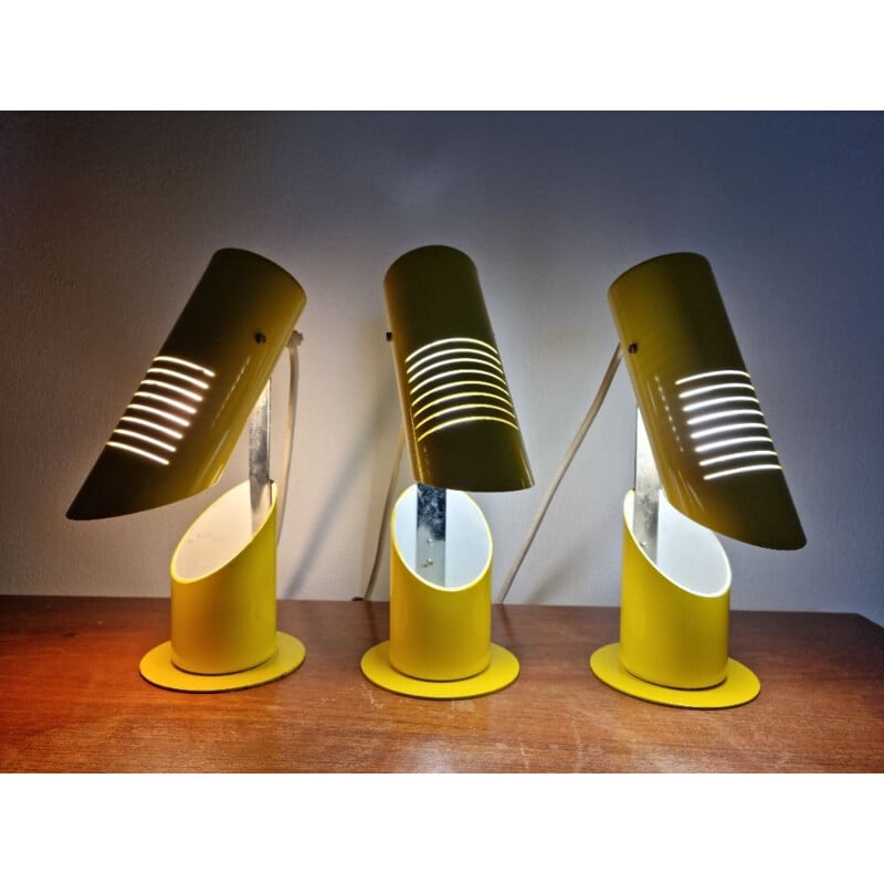 Set of three vintage Napako lamps, 1970s