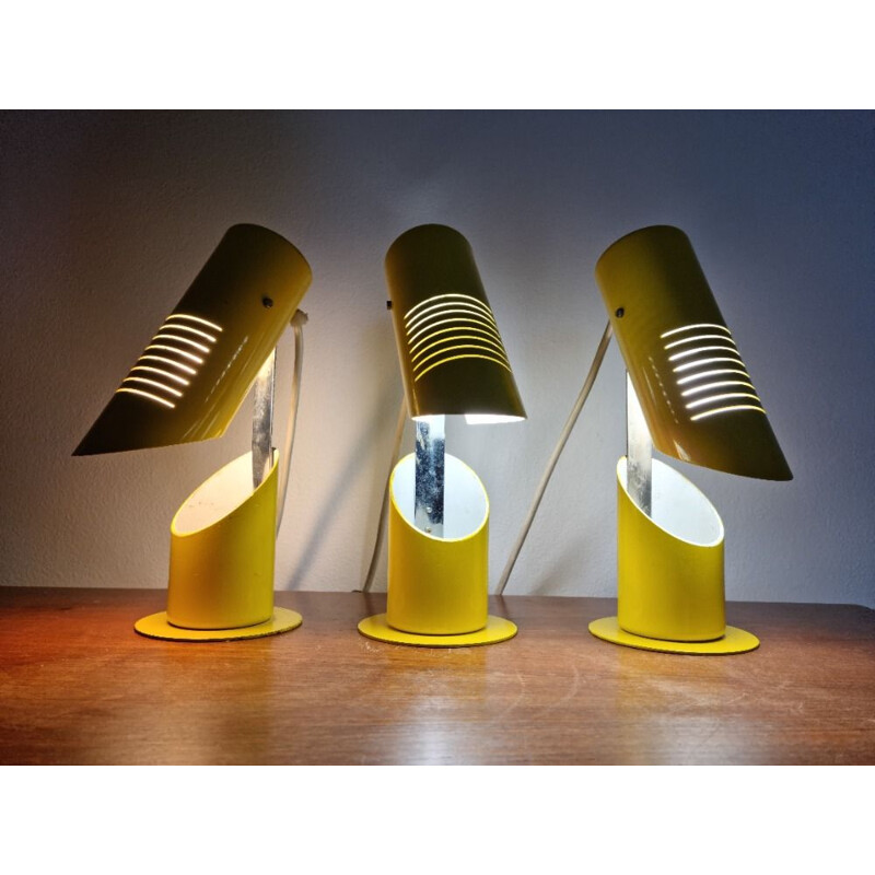 Ensemble de trois lampes vintage Napako, 1970