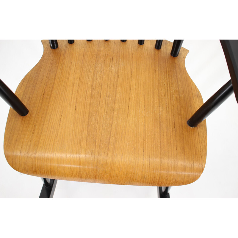 Vintage beech chair by Varjosen Puunjalostus, Finland 1960s