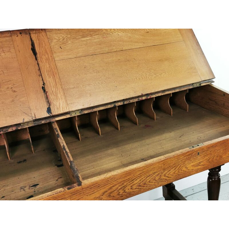 Vintage eikenhouten bureau