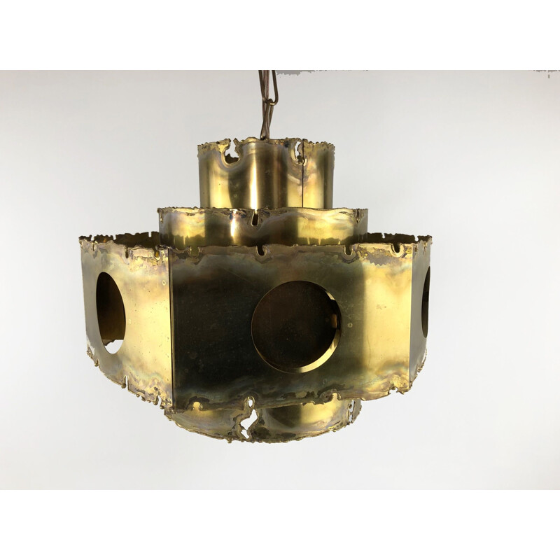 Vintage brass suspension by Svend Aage Holm Sørensen for Thea Metal, Denmark 1960