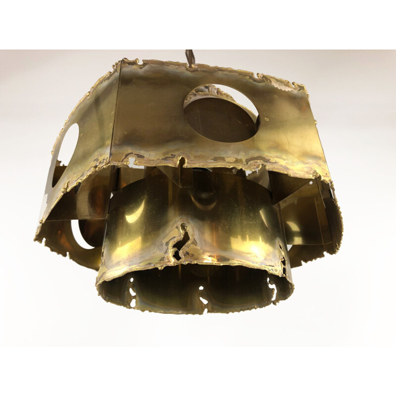 Vintage brass suspension by Svend Aage Holm Sørensen for Thea Metal, Denmark 1960