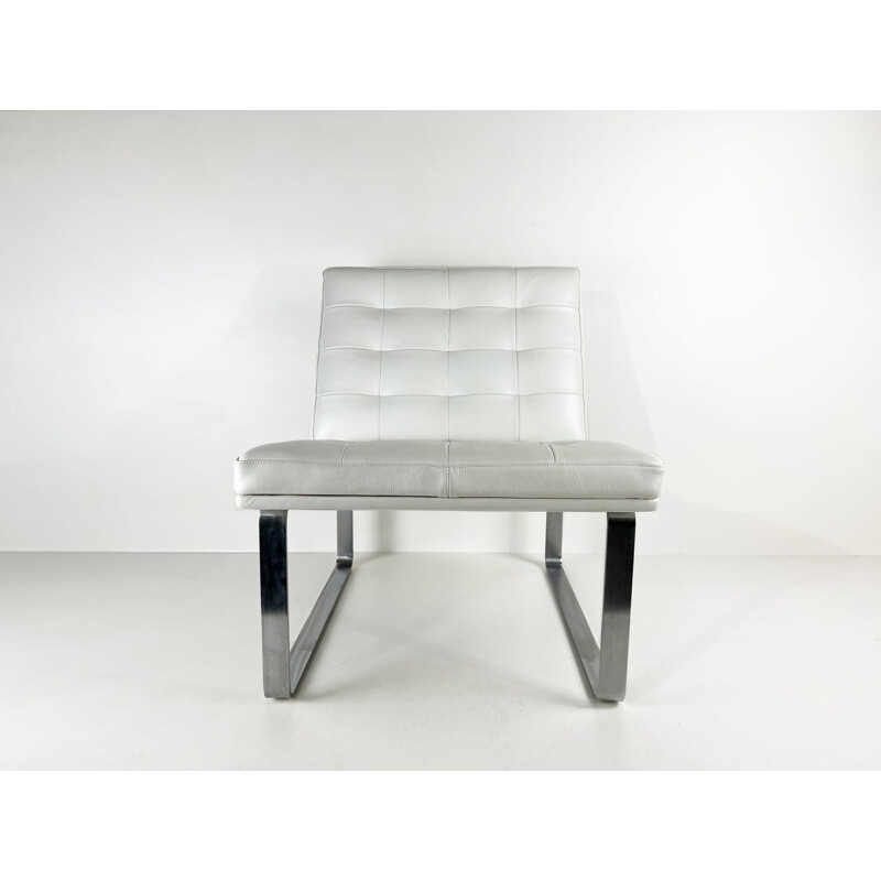 Vintage Moduline steel armchair by Ole Gjerløv-Knudsen & Torben Lind for Fritz Hansen, 1980s