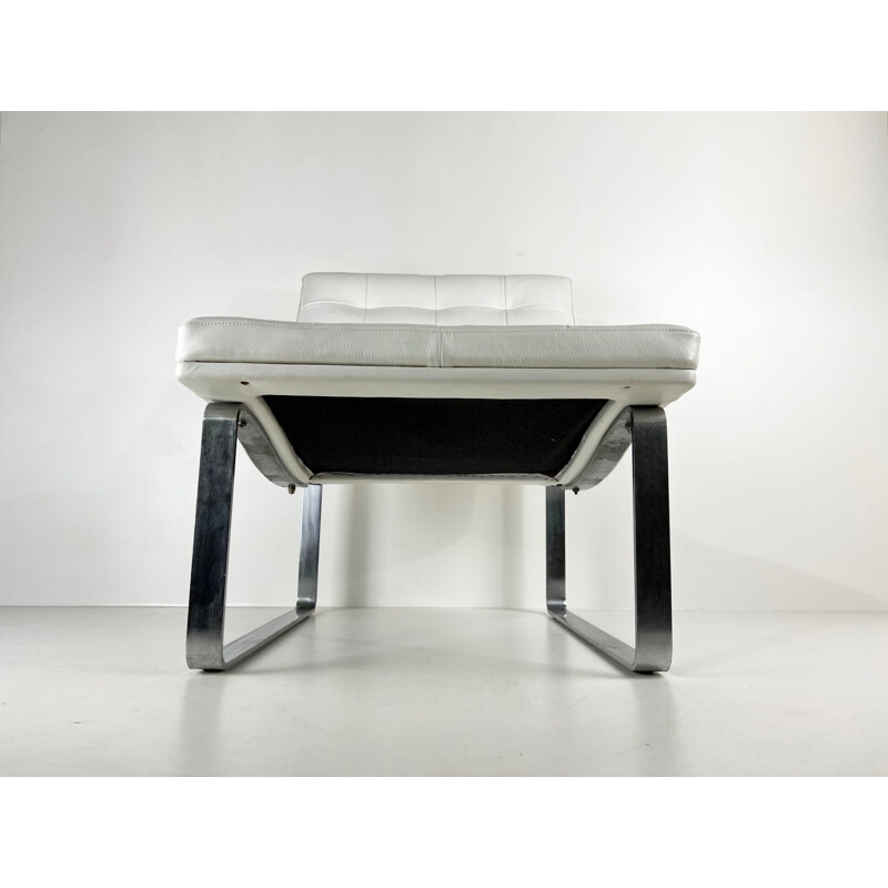 Vintage Moduline steel armchair by Ole Gjerløv-Knudsen & Torben Lind for Fritz Hansen, 1980s