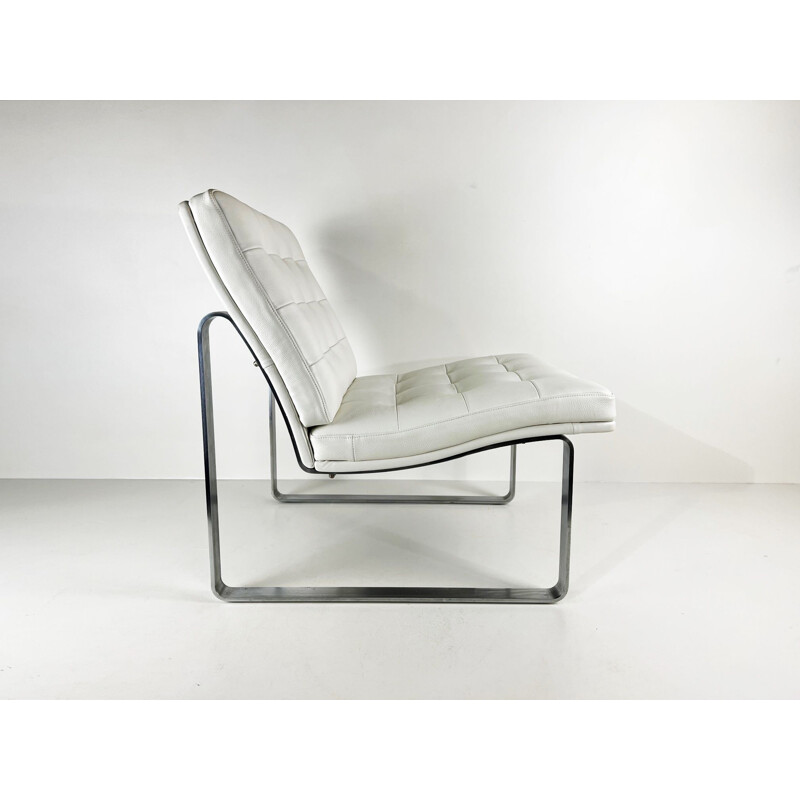 Vintage Moduline steel armchair by Ole Gjerløv-Knudsen & Torben Lind for Fritz Hansen, 1980s