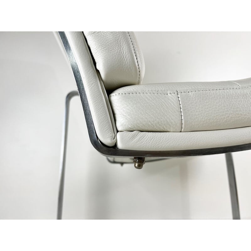 Vintage Moduline steel armchair by Ole Gjerløv-Knudsen & Torben Lind for Fritz Hansen, 1980s