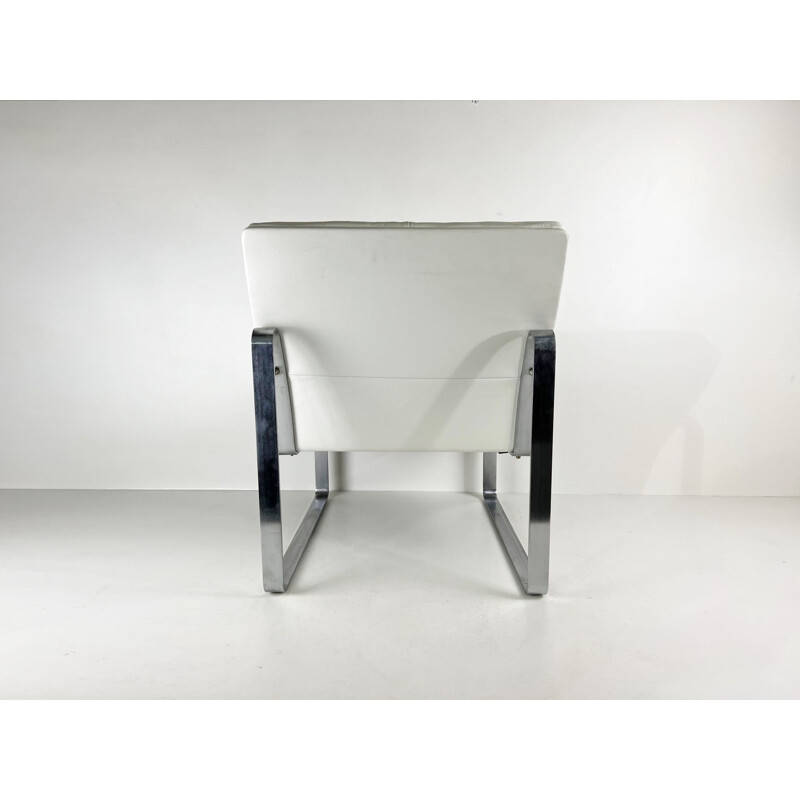 Vintage Moduline steel armchair by Ole Gjerløv-Knudsen & Torben Lind for Fritz Hansen, 1980s