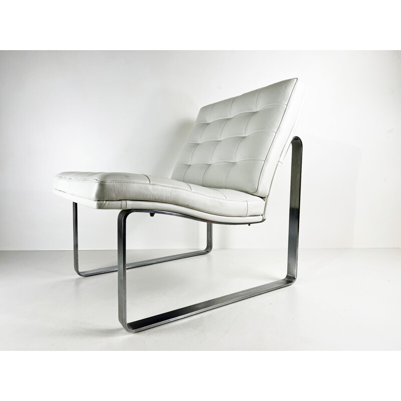 Vintage Moduline steel armchair by Ole Gjerløv-Knudsen & Torben Lind for Fritz Hansen, 1980s