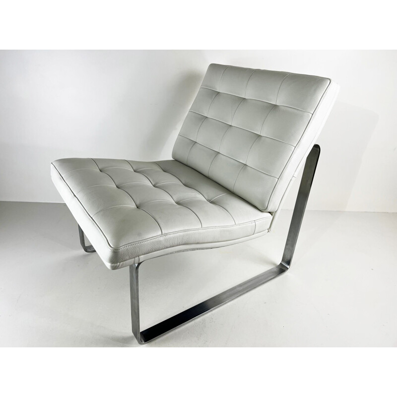 Vintage Moduline steel armchair by Ole Gjerløv-Knudsen & Torben Lind for Fritz Hansen, 1980s