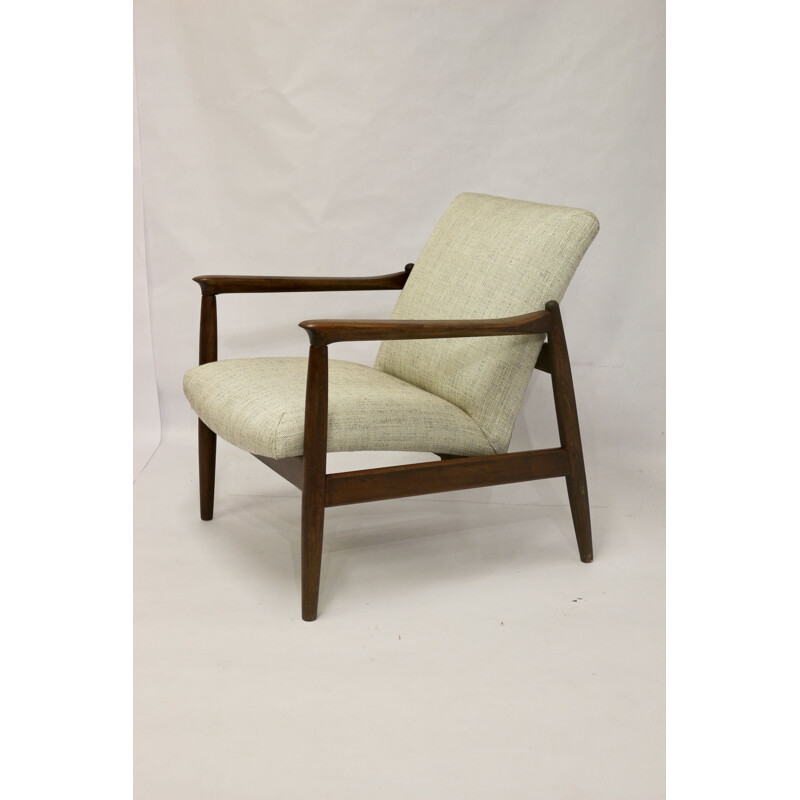 Vintage beechwood GFM-142 armchair by Edmund Homa, 1960s