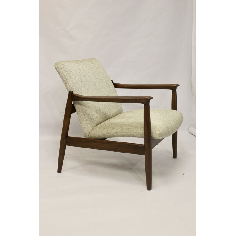 Vintage beechwood GFM-142 armchair by Edmund Homa, 1960s