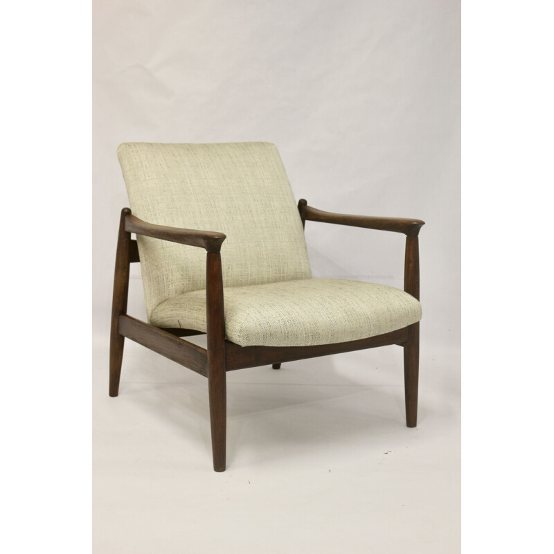 Vintage beechwood GFM-142 armchair by Edmund Homa, 1960s