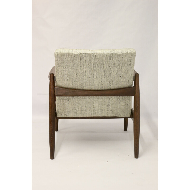 Vintage beechwood GFM-142 armchair by Edmund Homa, 1960s