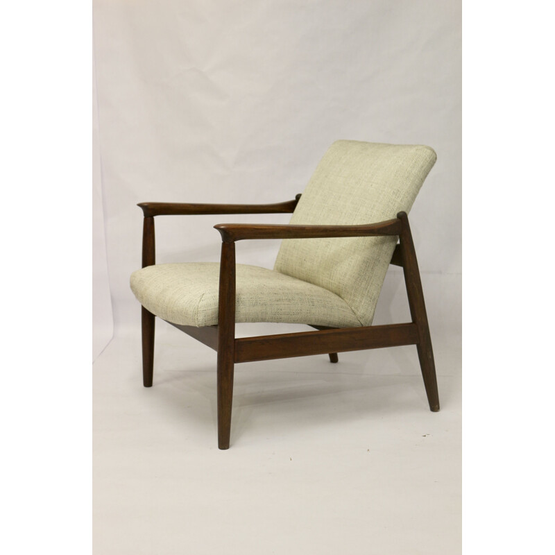 Vintage beechwood GFM-142 armchair by Edmund Homa, 1960s