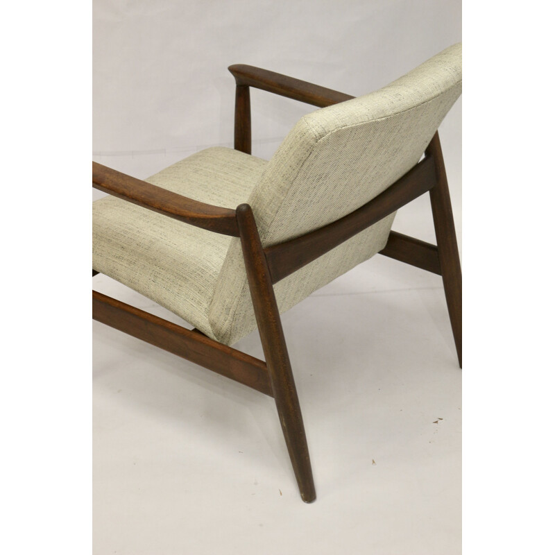 Vintage beechwood GFM-142 armchair by Edmund Homa, 1960s