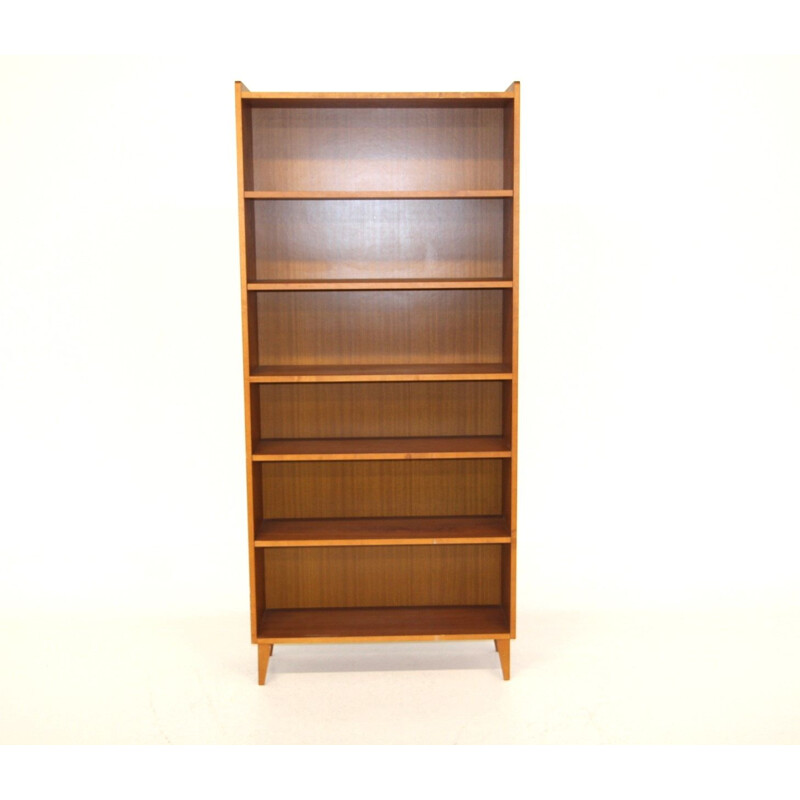 Vintage teak and beech bookcase, Sweden 1960