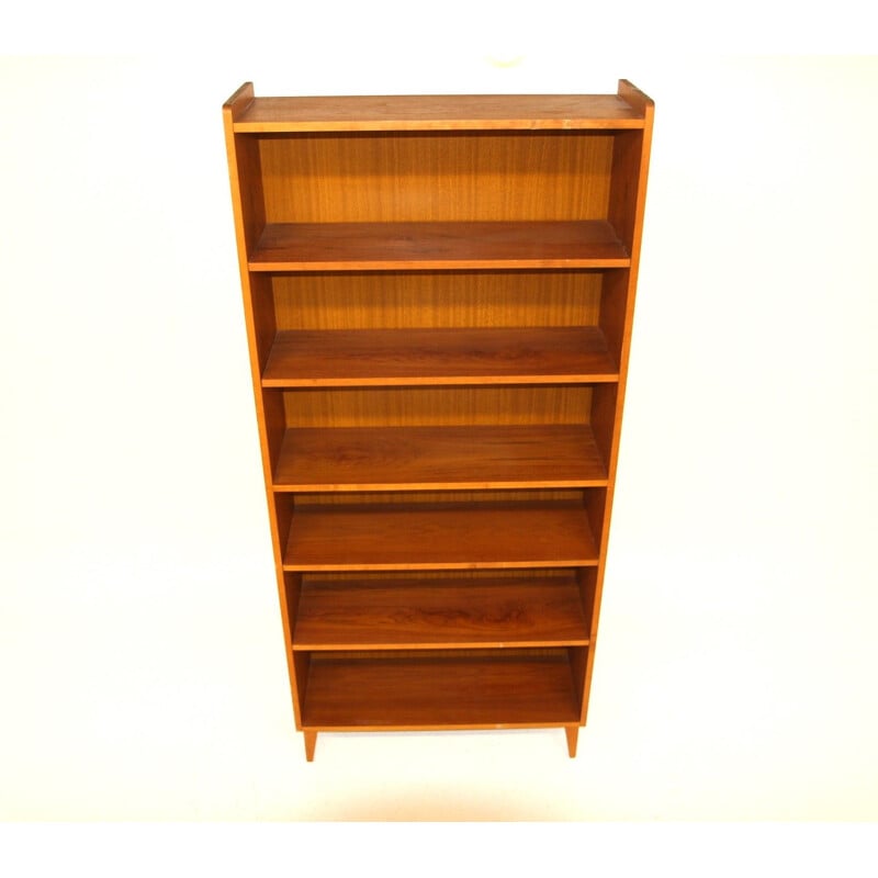 Vintage teak and beech bookcase, Sweden 1960