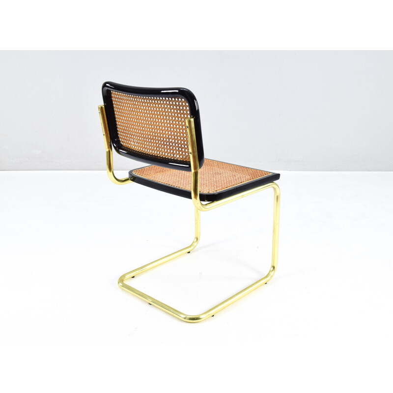 Conjunto de 4 cadeiras de faia Cesca B32 de Marcel Breuer, Itália 1970