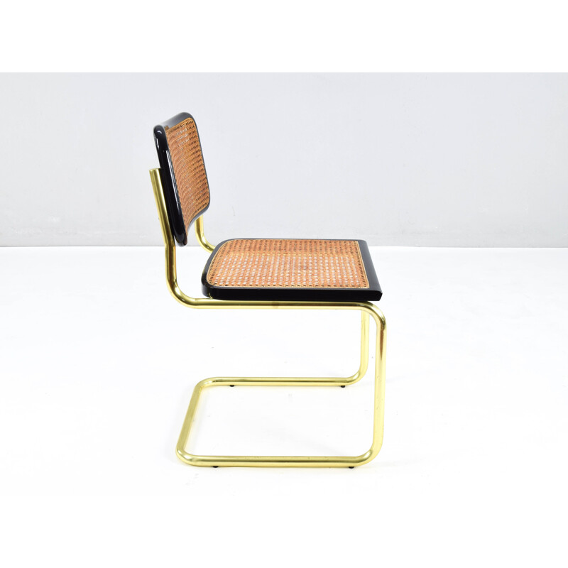 Set van 4 vintage Cesca B32 beukenhouten stoelen van Marcel Breuer, Italië 1970