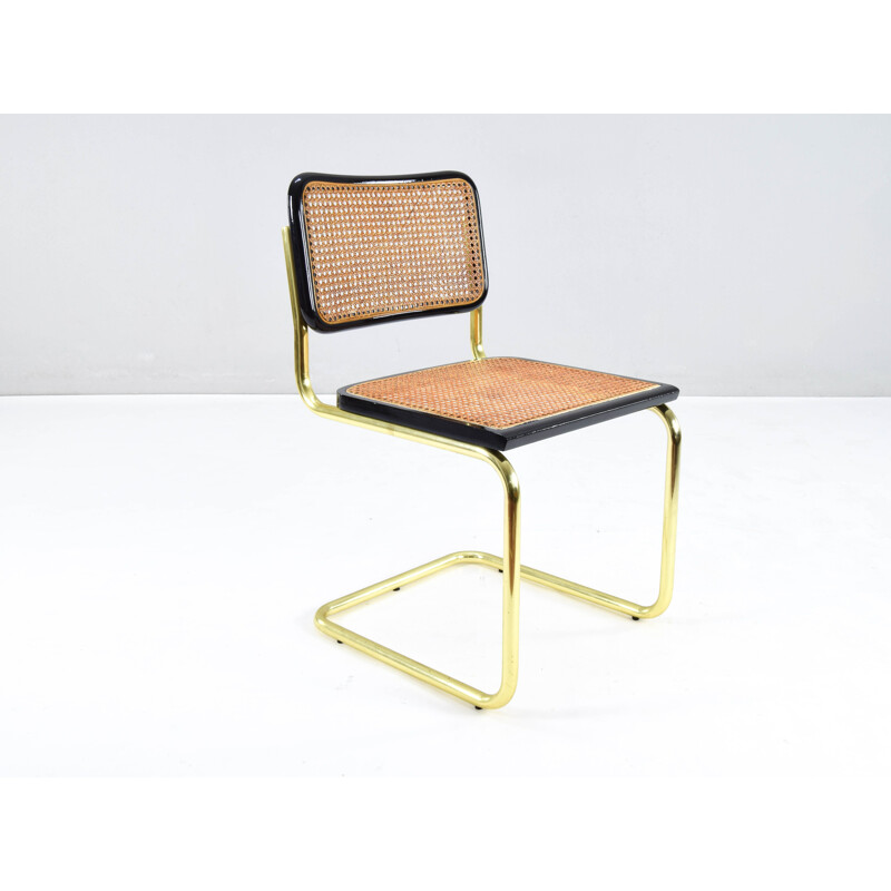 Conjunto de 4 cadeiras de faia Cesca B32 de Marcel Breuer, Itália 1970