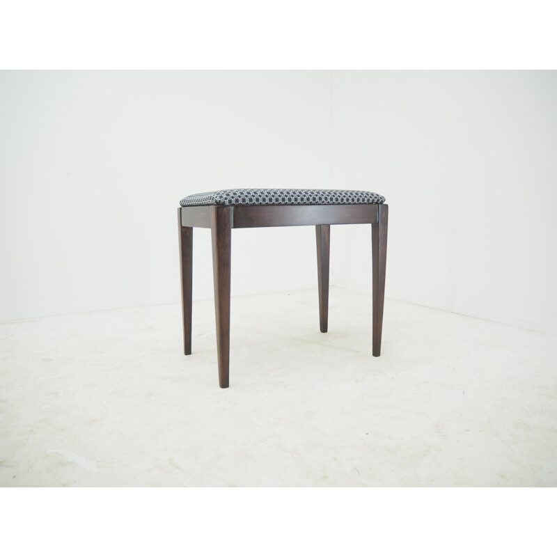 Mid century wood stool, Czechoslovakia 1960s