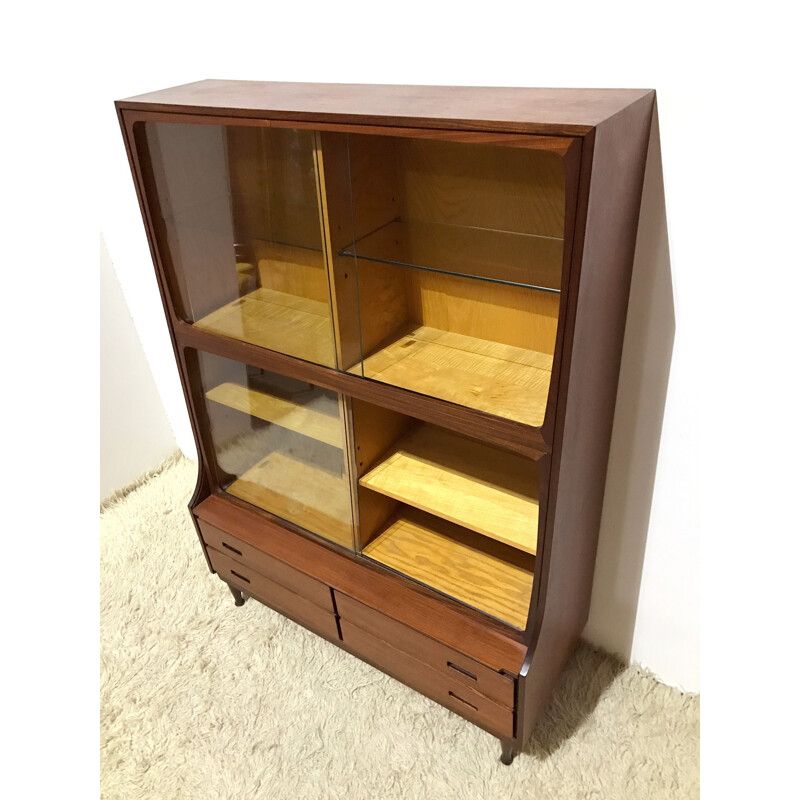 Mid-century Meredew teak and oak wooden bookcase - 1960s