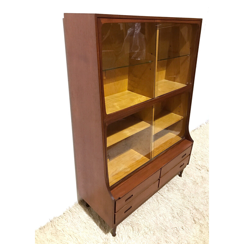 Mid-century Meredew teak and oak wooden bookcase - 1960s