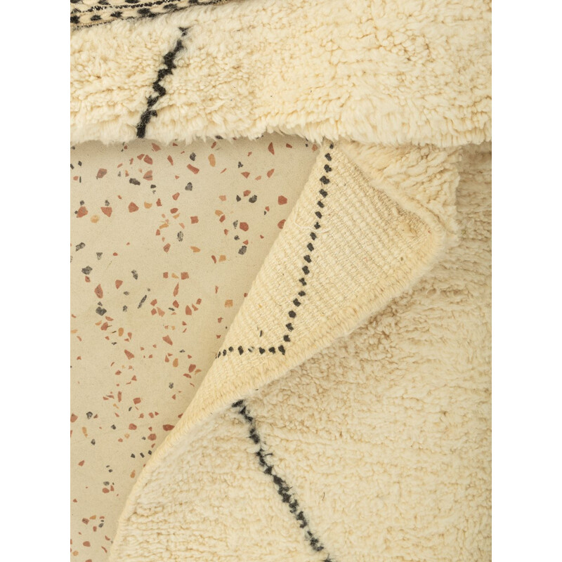 Vintage tijdloos beni berber tapijt in wol