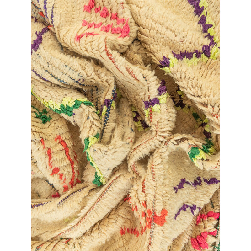 Alfombra bereber vintage de lana azilal, Marruecos